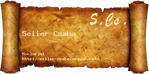 Seiler Csaba névjegykártya